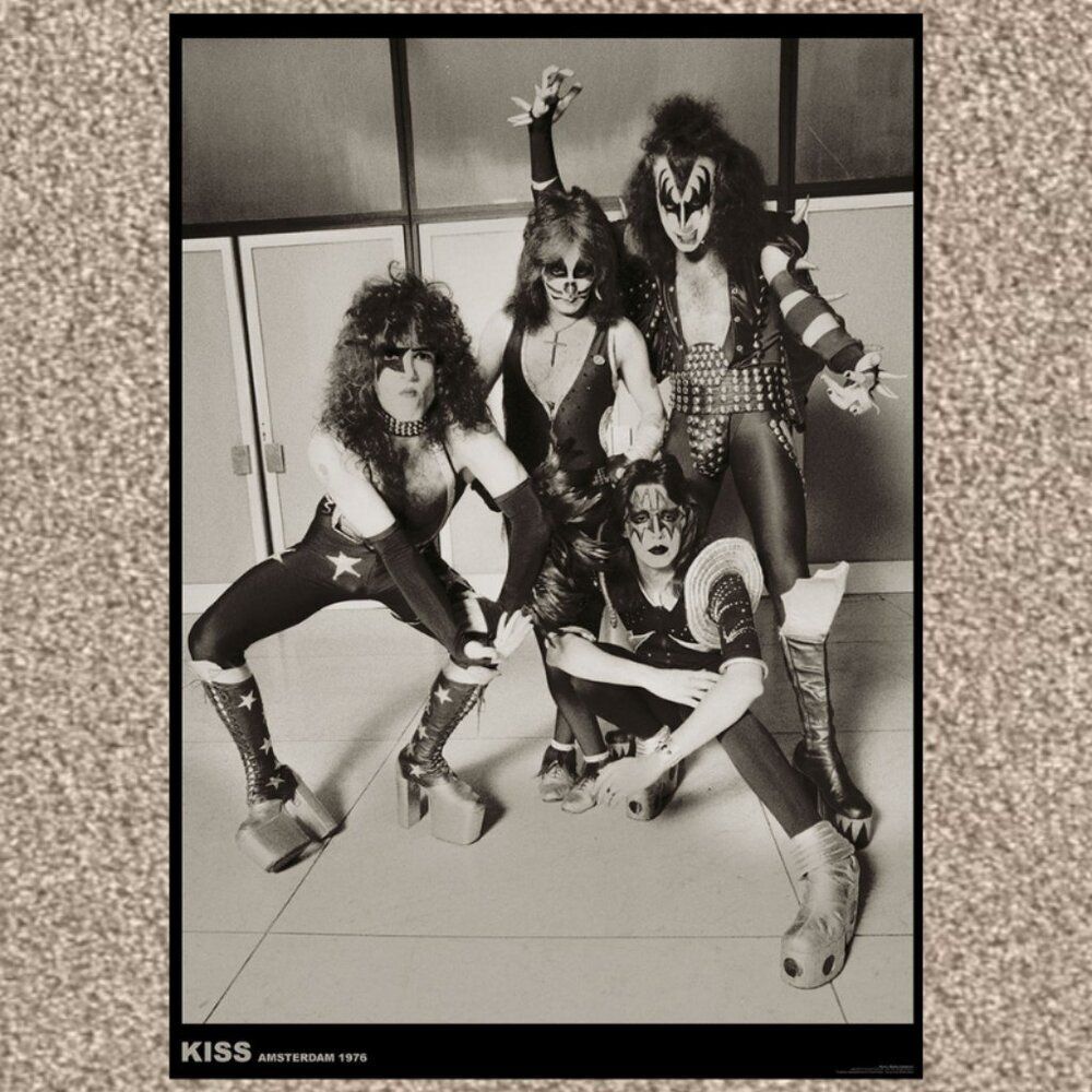 KISS AMSTERDAM 1976 Poster 24 X 36 LARGE New